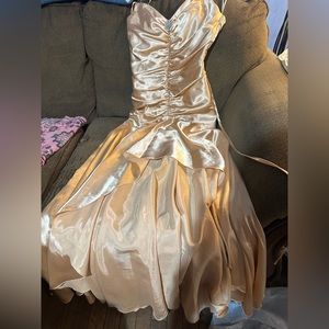 Vintage gold bridal dress Jessica McClintock size 7